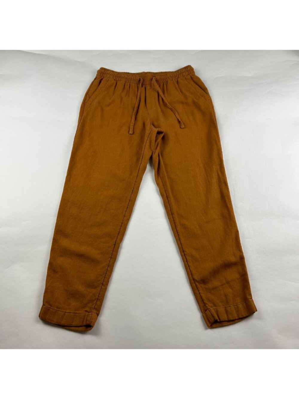 Old Navy TIger Eye Linen Blend Slim Leg Ankle Pant S